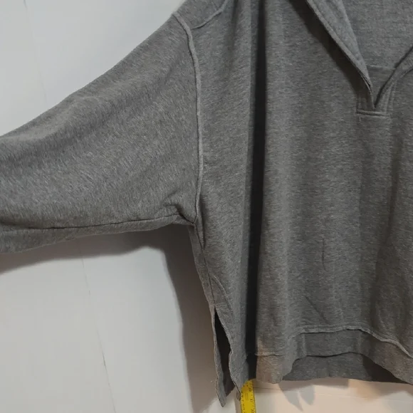 Torrid Size 22 Super Soft Gray V-Neck Women's Sweatshirt - Picture 4 of 6